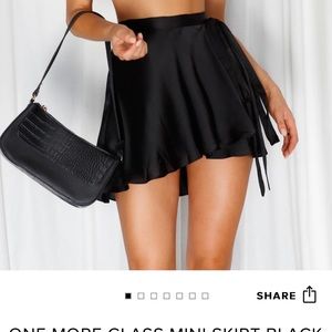 Hello Molly “One More Glass” Black Mini Skirt